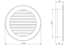 Schoepenrooster diameter 100 mm bruin - VR100B