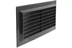 Grille de ventilation rectangulaire grillagée 130 x 300 noir - VR1330M
