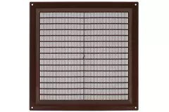 Ventilatierooster vierkant met grill 250x250 mm bruin - VR2525B