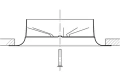Wervelrooster met diffusorring, centrale schroefbevestiging Ø 160mm