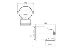 Ubbink Air Excellent 48C ventieladapter 125 1x90°