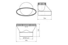 Ubbink Air Excellent DB206 kit zij aansluiting 125