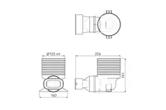 Ubbink Air Excellent 35SC ventieladapter 125 1x90°