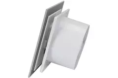 Badkamer ventilator Ø 100 mm met timer - glazen front satijn zilver